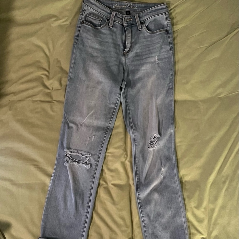 Universal Thread mom jeans with rips.